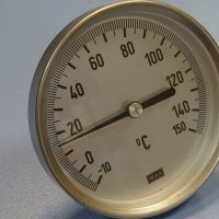 биметален термометър Wika thermometer ф100mm, -10/+150°C, -20/+120°C, L-30mm, снимка 2 - Резервни части за машини - 35180721