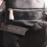 нова мъжка кожена чанта за през рамо REPLAY оригинал, снимка 12 - Чанти - 43946891