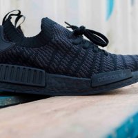 маратонки ADIDAS NMD R1 STLT PRIMEKNIT TRIPLE BLACK номер 37,5-38, снимка 1 - Маратонки - 36764914