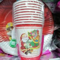Коледни картонени чашки, снимка 1 - Чаши - 43440883