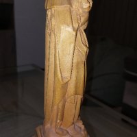 Дървена стауетка Богородица с Младенеца.Много запазена., снимка 3 - Антикварни и старинни предмети - 43339412