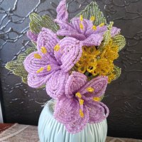 Цветя от мъниста, снимка 6 - Изкуствени цветя - 39405233