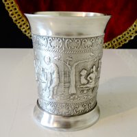 Чаша от калай Ловци. , снимка 2 - Антикварни и старинни предмети - 36597501