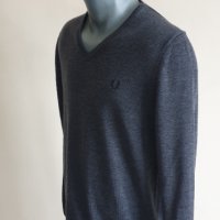 Fred Perry 100% Merino Wool Mens Size M  ОРИГИНАЛ! Мъжки Пуловер!, снимка 2 - Пуловери - 43201367