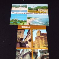 Две стари картички от Българското черноморие НЕСЕБЪР, ПРИМОРСКО много красиви 10377, снимка 1 - Колекции - 43098885