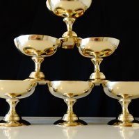 Английски чаши за вино,шампанско,никелово сребро. , снимка 2 - Антикварни и старинни предмети - 26831877