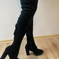 Велурени чизми размер 41, снимка 1 - Дамски ботуши - 40372928