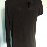Туника / блуза с дълъг ръкав / ацетатна коприна "Fendi"® / кожен ефект, снимка 6 - Туники - 33437328