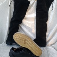 ЛУКС чизми, гамаши КАТО НОВИ 39 - 40  дамски ботуши високи, 100% естествена кожа = естествен велур, снимка 15 - Дамски ботуши - 35087547