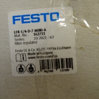 Филтър регулатор на въздух Festo LFR-1/4-D-7-miniA, снимка 11 - Резервни части за машини - 40528436