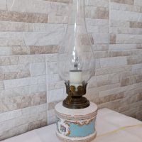 Стара френска порцеланова лампа - PEINT A LA MAIN - T.LIMOGE - Антика, снимка 7 - Антикварни и старинни предмети - 43939722