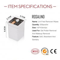 Висок клас безвлакнести тампони в кутия ROSALIND (перфорирани) 200 броя, снимка 5 - Продукти за маникюр - 39892452