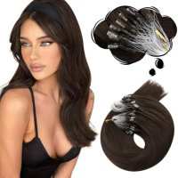 Нова кафява удължаваща естествена коса Треса удължения Прическа 60 см, снимка 1 - Аксесоари за коса - 43982979