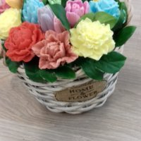 Подарък за свети Валентин с ароматни цветя , снимка 8 - Изкуствени цветя - 39643874