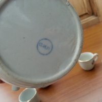 Стар български порцелан чашки и бърдуче , снимка 5 - Антикварни и старинни предмети - 33551572
