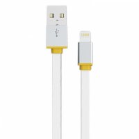 Нов кабел за данни EMY за iPhone 5/6/7/8..., 1 метър, бял, снимка 1 - USB кабели - 29062393