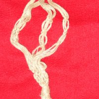 МАРКАМЕ за саксия- ръчно плетено от канап