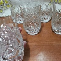 Кристални чаши, снимка 3 - Антикварни и старинни предмети - 43453283