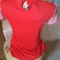 Дамска блузка с якичка и камъни, снимка 2 - Тениски - 36778759