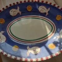  Овална порцеланова чиния , снимка 1 - Декорация за дома - 39666993