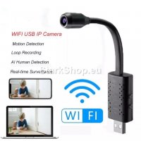 Безжична гъвкава WiFi USB мини камера, снимка 1 - USB кабели - 38497723