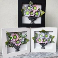 Рамки с 3д вази и цветя, снимка 3 - Подаръци за жени - 44084244
