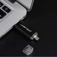 Флашка 32 гб. Двойна флашка за компютър и телефон USB Type C флашка OTG андроид , Windows , MacOS, снимка 3 - USB Flash памети - 27498483