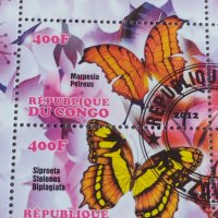 Пощенски марки чиста комплектна серия ПЕПЕРУДИ поща Конго много красиви за колекция 29817, снимка 6 - Филателия - 37689493