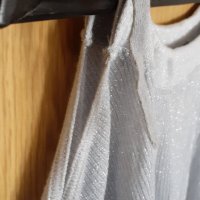 Сребриста блуза, снимка 3 - Блузи с дълъг ръкав и пуловери - 27021833