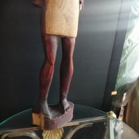 Дървена статуетка , снимка 4 - Статуетки - 39999526