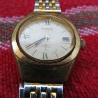 Автоматичен часовник Сейко 5 с позлата, снимка 2 - Антикварни и старинни предмети - 28481271
