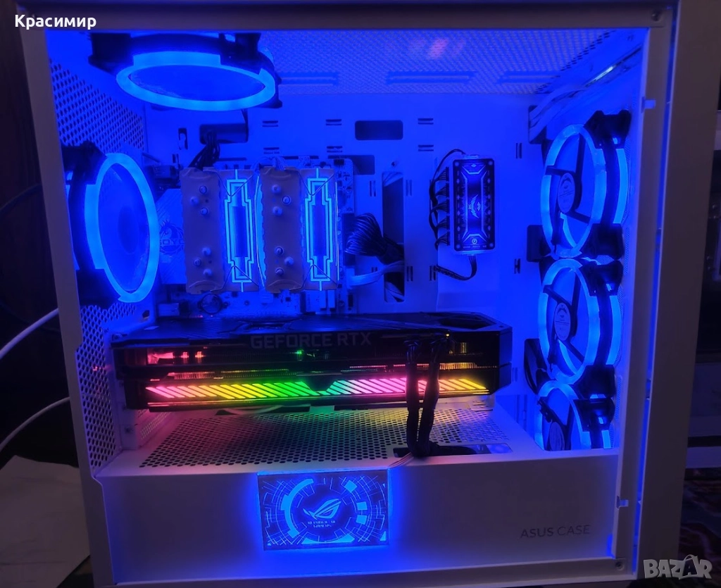 Геймърски комп Ryzen 5700x, ASUS ROG Strix RTX3070,32gb ddr4,1tb nvme, снимка 1