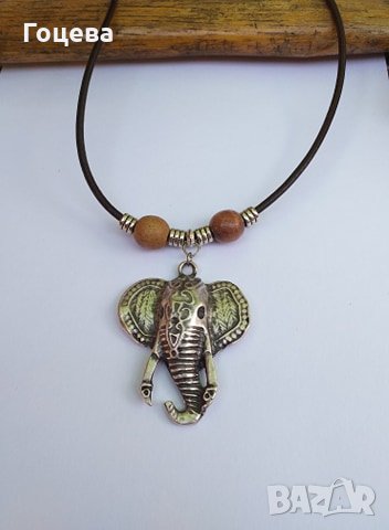 Красиво колие с медальон слонче - талисман на просперитета, мъдростта и късмета !, снимка 1