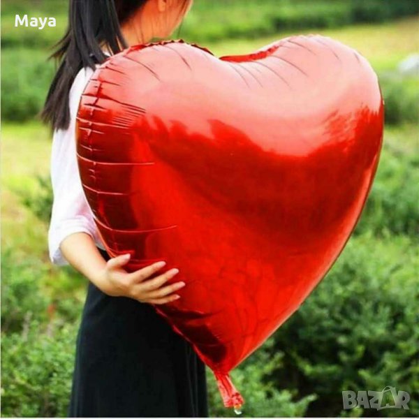Огромен фолиев балон сърце, снимка 1