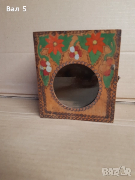 Рисувана дървена кутия за стар будилник - Царство България, снимка 1