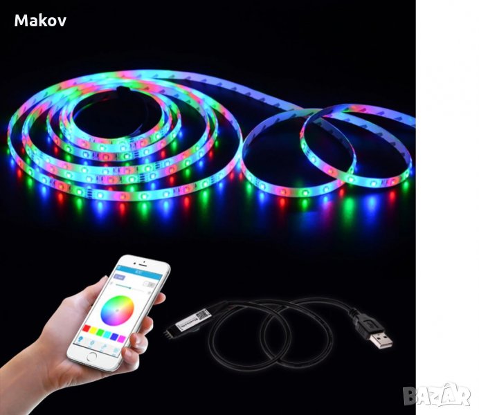 5V USB LED RGB Wifi контролер Bluebooth Power, снимка 1