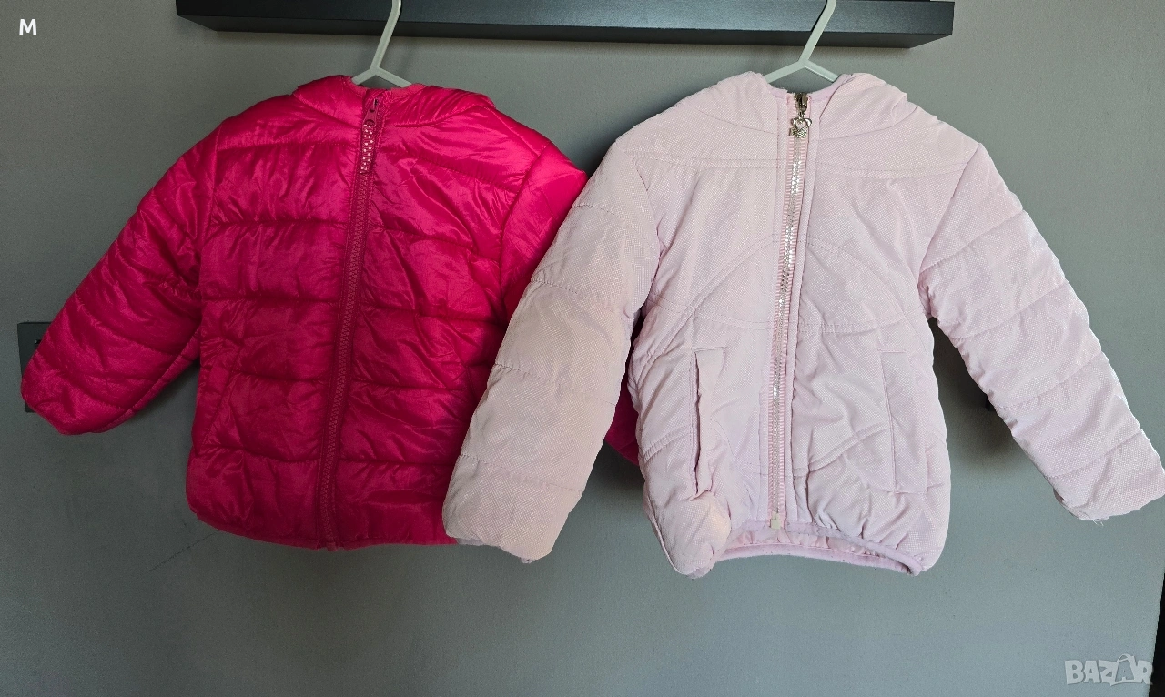 Лот от 2бр детско яке в розов цвят , снимка 1