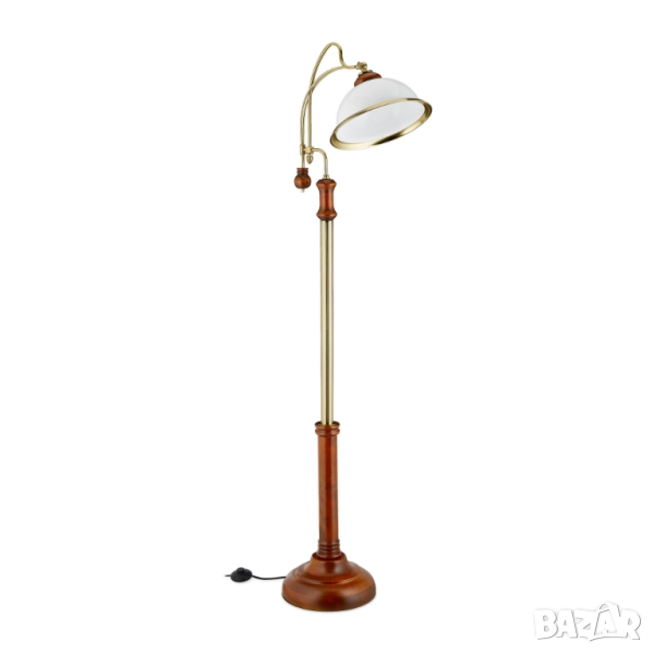 Стояща Лампа със Стъклен Абажур 166см Relaxdays GmbH Art. 10018993 за Хол, Спалня, E27 40W!, снимка 1
