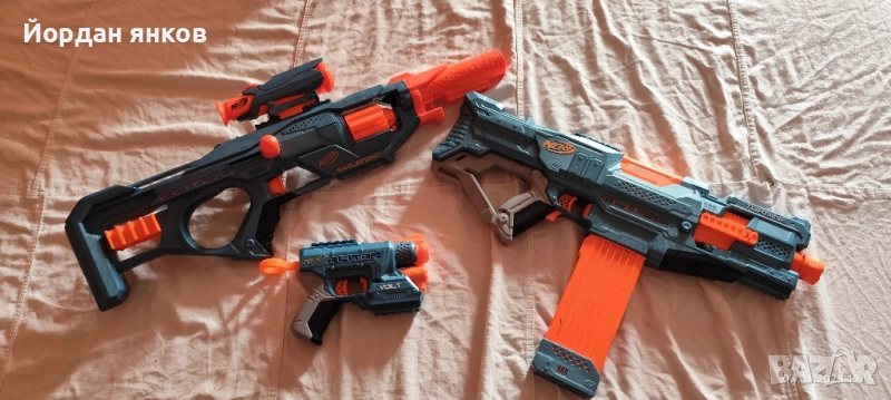 NERF Комплект: 3 Бластера Elite 2.0 (Eaglepoint, Volt, Turbine CS-18), снимка 1