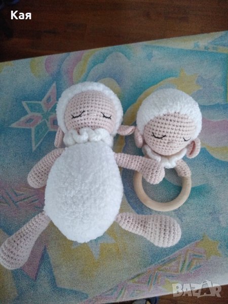 Нов- плетени бебешки играчки- комплект Агънце , снимка 1