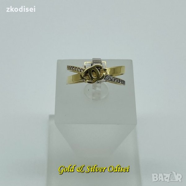 ЗЛАТЕН ПРЪСТЕН 2,26ГР. РАЗМЕР:56 14КР. ПРОБА:585 МОДЕЛ:4998-1, снимка 1