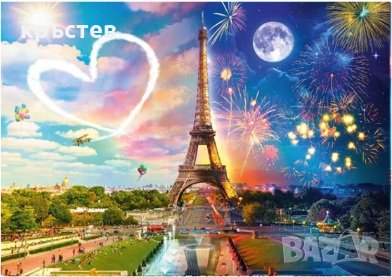 Диамантен Гоблен Париж Айфеловата кула - 30/40 см, снимка 1