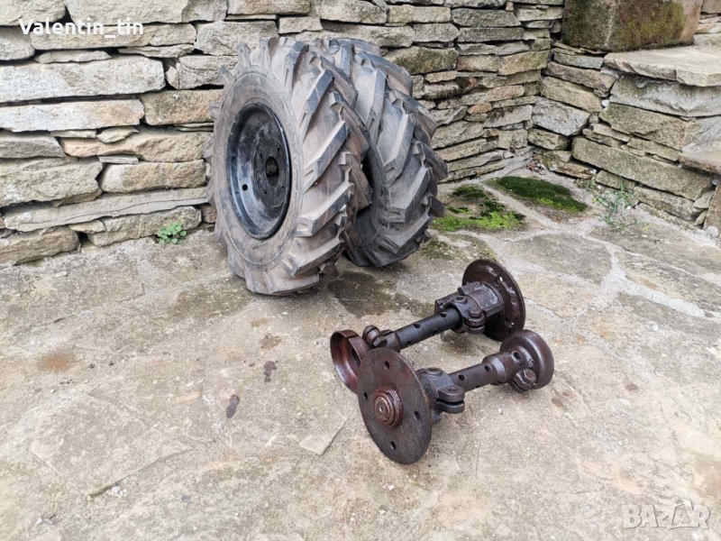 За мотофреза- нови транспортни гуми с джанти и диференциални полуоски , снимка 1