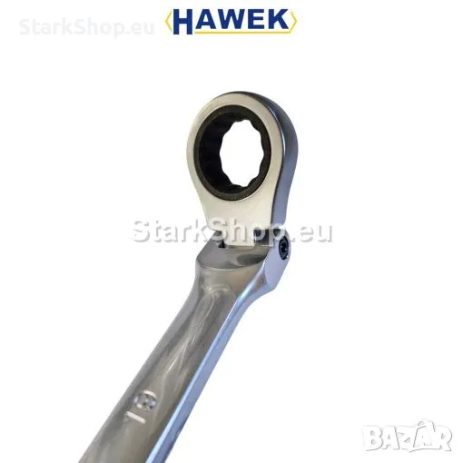 Удължени Подвижни Ключове Звезди с Тресчотка 8-19мм HAWEK Тресчотни с Чупещо Рамо, снимка 1