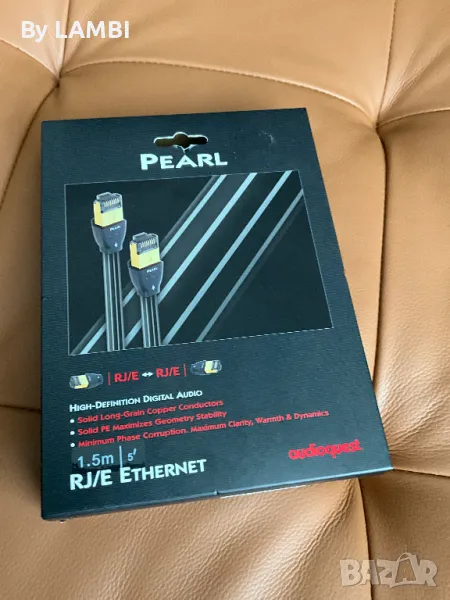 Audioquest Pearl Rj45 Ethernet Audio Lan Streamer 1.5m hi fi cable, снимка 1