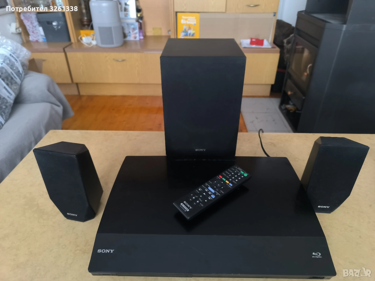 Продавам домашно кино Сони с дистанционно и колони , снимка 1