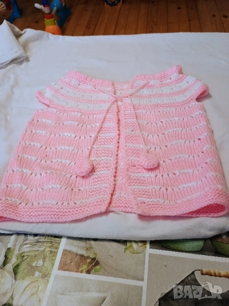 Бебешки дрешки ръчно плетиво, подходящи за възраст до 12 месеца, снимка 1