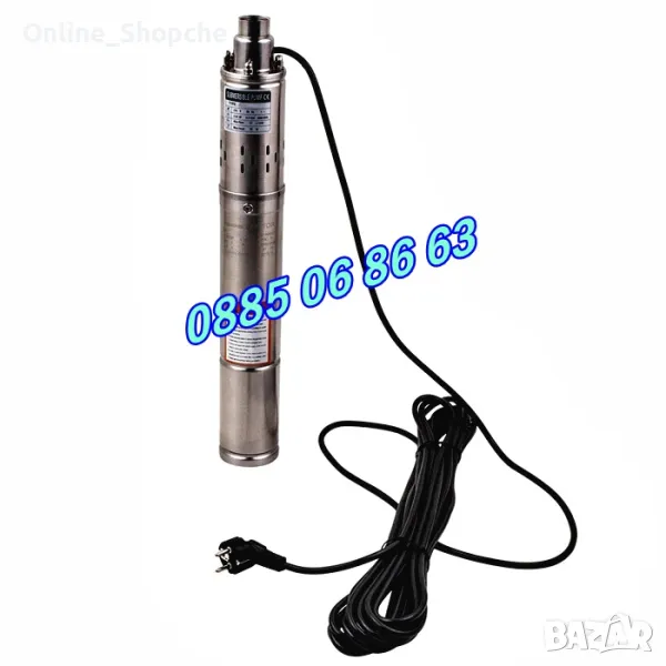 Потопяема сондажна винлова водна помпа 1100W, 3 m3/h, ф 86 мм, снимка 1