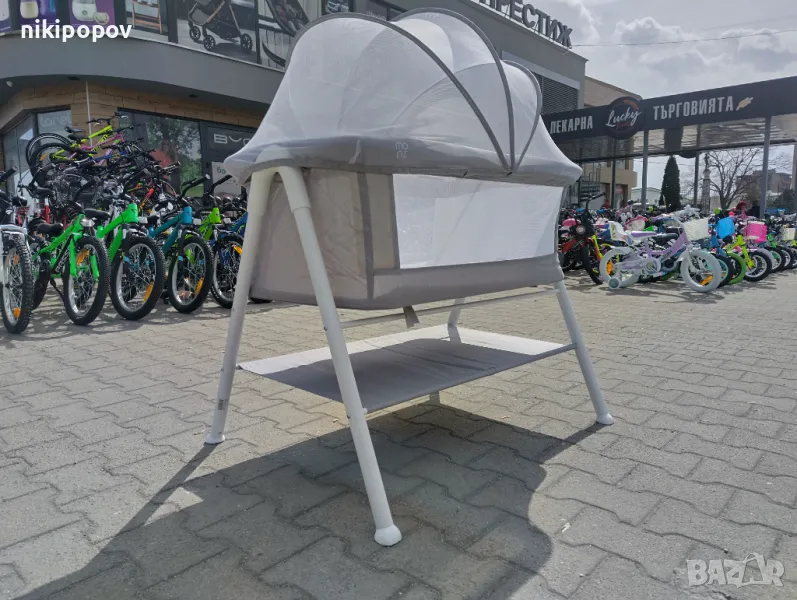 MONI Бебешко легло KALINIHTA сив, снимка 1