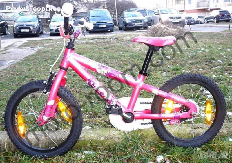 Детски велосипед/колело 16” Scott Contessa JR, алуминиева рамка, розов, контра , снимка 1